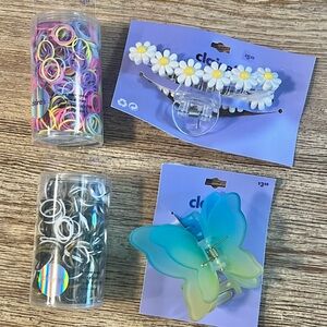 New Claire’s Hair Clips and Elastic Bands